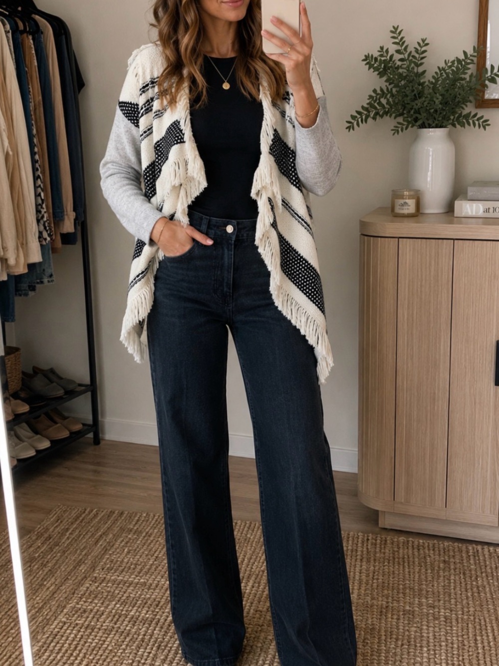 Anthropologie Dolan Fringe Sweater Cardigan XL